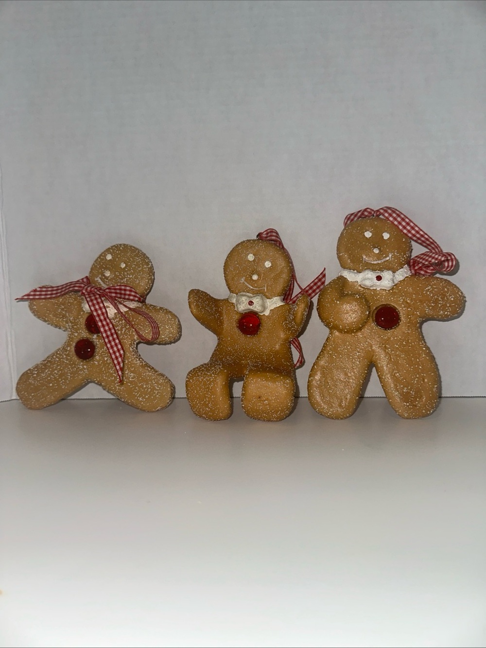Set of 3 Gingerbread Cookie Ornaments 6”